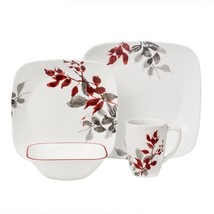 Corelle Kyoto Leaves 16-piece square Dinnerware Set - £156.36 GBP