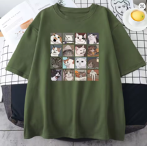 Meme Cats Puzzle Creativity Printed Men T-Shirts Beach Breathable Funny ... - $517.48 MXN