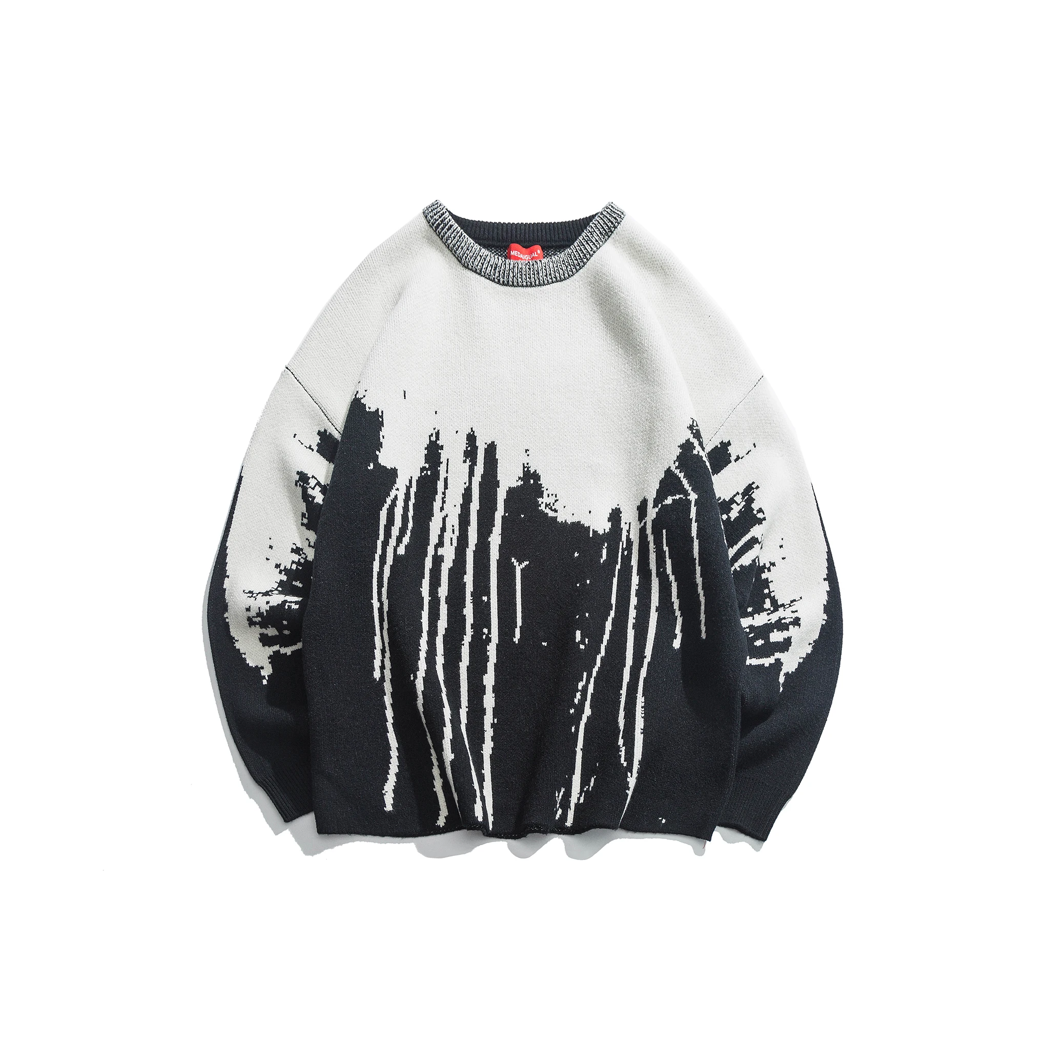 LAPPSTER-Youth Men Harajuku Vintage work    Mens Korean  Y2k Pullovers Male Casu - £164.47 GBP