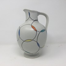 Vtg Vase Circles Western Germany Zell Schmider 1956 Numbered Anneliese B... - £73.21 GBP