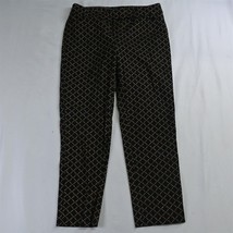 WHBM 6 Gold Pattern Slim Ankle Stretch Womens Dress Pants - $19.49