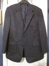 Vintage Meeting Street Men&#39;s Sz 44R Navy 100% Lambswool Lined Dress Jacket - £13.58 GBP
