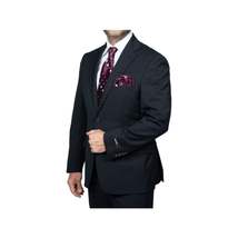 Mens DKNY 100% Wool Two Button Notch Lapel Formal Business Slim fit 1504 Black image 3