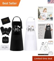 Stylish Mr &amp; Mrs Aprons with Accessories - Unique Wedding Gift for Couples - $45.00