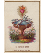 Vintage Sacred Heart of Jesus–Source of Grace w/Doves–8.5x11&quot;–Catholic A... - £11.21 GBP