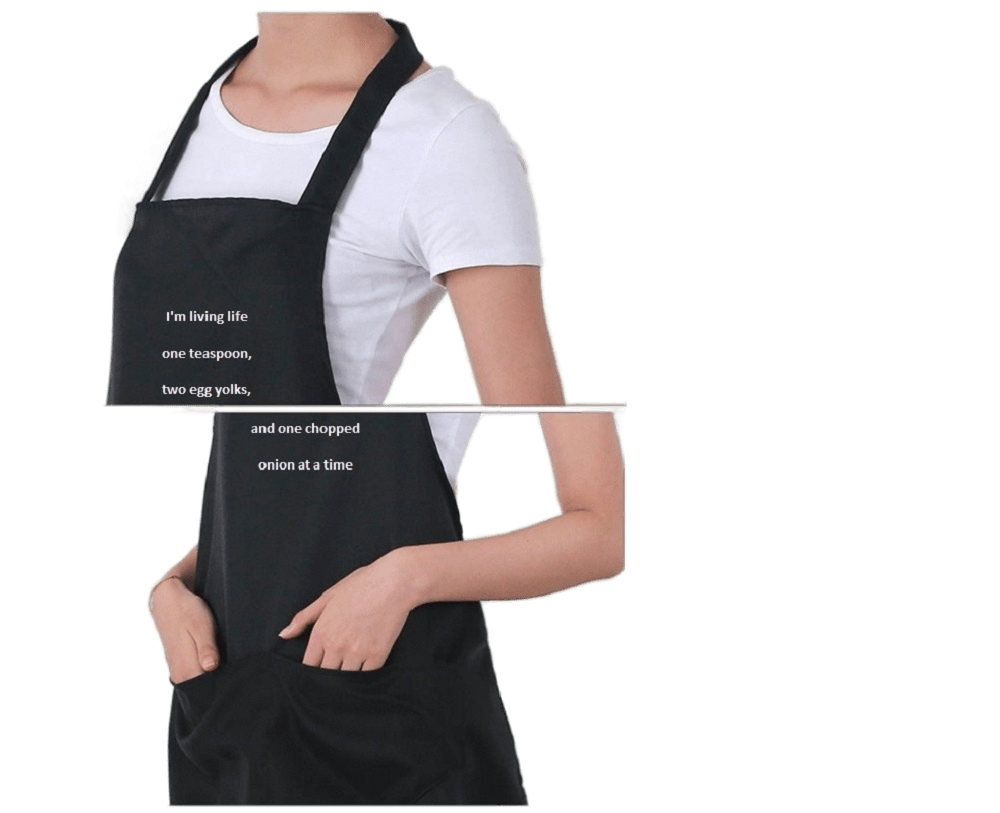Funny Apron, I'm living life one teaspoon, two egg yolks and one