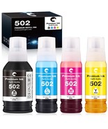 Compatible 502 T502 Refill Ink Bottles Replacement For Ecotank Et-2720 E... - £26.73 GBP