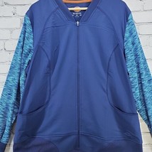 Dickies Zip Front Warm-up Jacket Womens Sz XL Blue  - £15.56 GBP