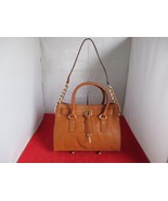 Michael Kors Hamilton Medium E/W Leather Satchel Shoulder Bag $298 Lugga... - $74.24