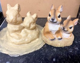 Latex Mould To Make This Lovely Mother &amp; Baby Rabbit. - £17.87 GBP