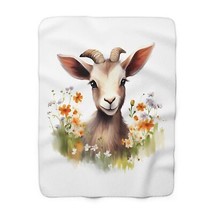 Goat floral Sherpa Fleece Blanket - £63.94 GBP