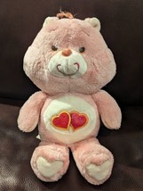 Vintage Kenner 1983 Care Bear Plush 14&quot; Love a lot Bear Pink - £18.19 GBP