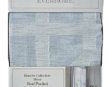 Everhome Blanche Collection Sheer Rod Pocket Back Tab Panel 50x84in Blue - £33.85 GBP