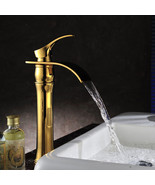 Modern single hole gold Bathroom Sink Faucets Vessel tall Tap - £69.76 GBP