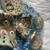 Handmade Retro Ceramic Pufferfish Chopstick Rest Set - €25,48 EUR
