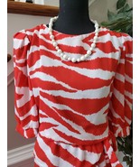 J.B.Too Women&#39;s Red/White 100% Polyester Half Sleeve Vintage KneeLength ... - $49.23 CAD