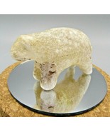 Neolithic Carved Stone Bear, Mohs&#39; 3.0, Simi Translucent Stone Early Ant... - $1,619.03