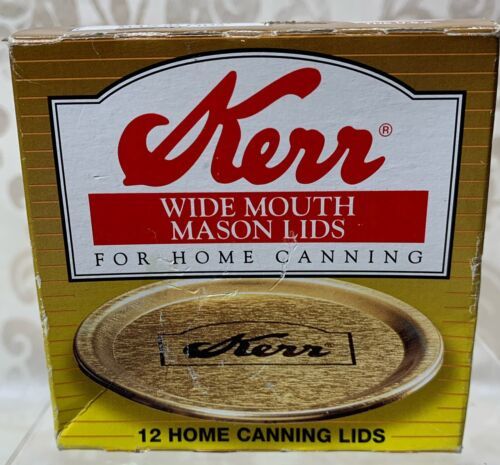 KERR Wide Mouth Mason Canning 9 LIDS for Home Canning Vintage Gold USA G... - $6.80