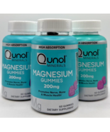 3x Qunol Minerals High Absorption Magnesium Gummies 200mg 60 Gummies Exp... - $29.75