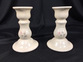 Pfaltzgraff Tea Rose Pattern Candle Sticks Candlesticks - £7.50 GBP