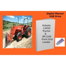 Kubota L5450 Tractor &amp; BF1100 Front End Loader Service Manual Read Desc. See Pic - £18.97 GBP