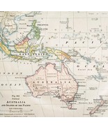 1916 Map Australia New Zealand Pacific Island Philippine Political DWSS15 - €17,42 EUR