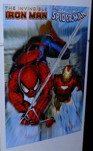 SPIDER-MAN Iron Man TEAM-UP Marvel Comics 3 X 2 Promo Poster - £31.47 GBP