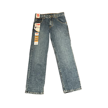 Wrangler 5-Star Jeans Size 12 Regular Boys Straight Fit Adjustable Waist 27X27 - £14.00 GBP