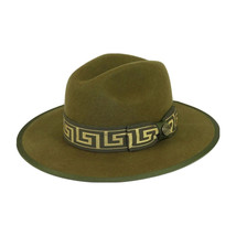 Men Bruno Capelo Dress Hat Australian Wool Pinch Front Fedora WE976 Olive Green image 4