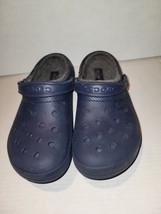 Crocs Classic Clogs Faux Fur Men&#39;s Size M8/w10 Blue Casual  - £20.09 GBP