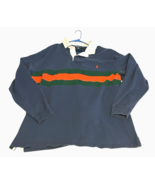 Polo Ralph Lauren Rugby Shirt Long Sleeve Stripes Blue Grn Orange 4XLT T... - $103.94 CAD