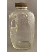 Vintage Embossed c1940s Glass Liquor Bottle w/Handle &quot;Federal Law Forbid... - €34,38 EUR