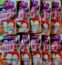 Kasugai Marugoto Kajitsu Gummy Candy Grape &amp; Apple Flavor 32g x  12  Packs - $24.95