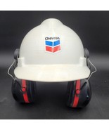Vintage 1986 White MSA Mine Safety Hard Hat Chevron Logo Gas Oil w/Pelto... - $81.07 CAD