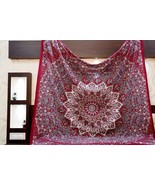 Fern Green With Maroon Indian Bohemian Hippie 100% Cotton Wall Hanging T... - $18.99