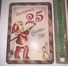 Christmas Decor Holiday Vintage Style Die Cut Cardboard 5 X 7” - £3.11 GBP