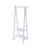 59&quot; Tall White Standing Garment Rack | Coat Rack - $2,669.72 MXN