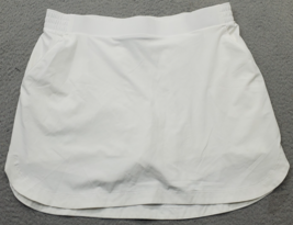 Calia Golf Tennis Birdie Skort With Liner Women&#39;s L White Elastic Waist ... - $21.33