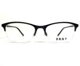 DKNY Eyeglasses Frames DK3000 001 Black Cat Eye Half Rim 50-17-135 - $49.49