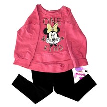 2PC Disney Junior Minnie Mouse Outfit Leggings Pants Long Sleeve Shirt Girls 18M - $12.62