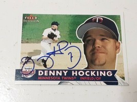 Denny Hocking Minnesota Twins 2001 Fleer Tradition Autograph Card #109 READ DESC - £3.87 GBP