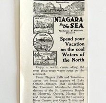 1914 Steamship Niagara of the Sea Advertisement WW1 Niagara Falls Cruise - $10.84