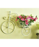 Wrought Iron Bicycle Wall Hanging Flower Basket Suspension Container Hom... - £32.80 GBP+