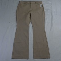 NEW Old Navy 16 Khaki Pixie High Rise Flare Womens Stretch Dress Pants - £23.59 GBP
