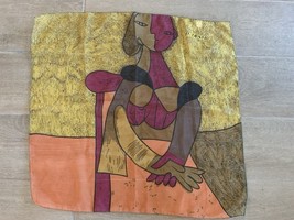 Vintage Picasso Scarf Women’s Size 19”x18” 100% Polyester Korea - $29.82 CAD