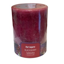 Pier 1 Imports Blackberry Sangria Candle Pillar New 3”x4” - $34.00