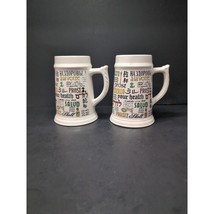 Cheers Around The World Stein Set, Vintage Beer Mugs, Ceramic Steins, Ba... - $19.80
