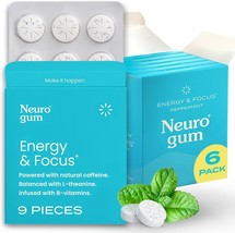 NeuroGum | Nootropic Energy Caffeine Gum | 40mg Caffeine + 60mg L-theanine + ... - £23.21 GBP