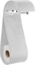 Iris Chrome White Toilet Paper Holder with Spare, White Leather. Bath ti... - £110.97 GBP