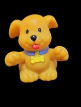 Fisher Price Current Little People VTG 2003 Brown Dog Blue Collar Farm A... - $234.67 MXN